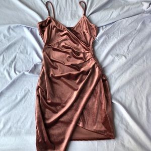 Velvet Mauve bodycon dress